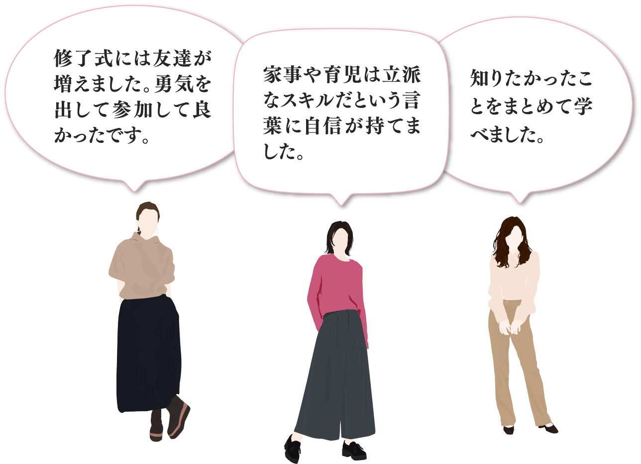 修了式には友達が増えました。勇気を出して参加して良かったです。